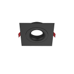 Рамка для модульного светильника "ВАРТОН" FLEX 50 09 квадратная встраиваемая 110х110х45мм RAL9005 черный муар поворотная