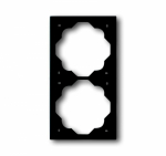 Рамка 2-пост. цвет черный Черный бархат матовый, пластик горизонт. и вертик., IP20 Impuls ABB
