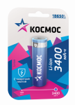 Акк.  Космос 18650 LI-ion 3400 mAh 1BL с защитой (1/10/100)