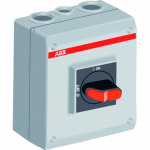 Выключатель-разъединитель в корпусе 6p 32А 690В с кнопкой поворотной сервисный, IP65 ABB