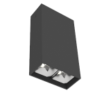 Светодиодный светильник VARTON DL-Box Reflect Multi 1x2 накладной 8 Вт 4000 К 80х40х150 мм RAL9005 черный муар 55° DALI