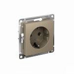 Розетка 1гн с З/К шторки с/у шампань механизм 16А AtlasDesign Systeme Electric  (1/20)