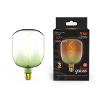 Лампа светодиод 5Вт 200Лм 1800К Е27 V140 green-clear flexible LED Gauss Filament 1/6