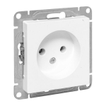 Механизм розетки, 16А, без заземления, без шторок, белый Эпика EKF