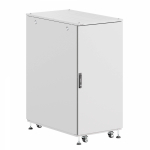 Шкаф напольный разобранный 19   IT-CQE-N 24U 600x600мм, крыша с вырубкой, сплошная металл и сплошная металл, одинарные боковые панели, серый RAL7035