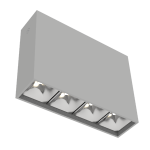 Светодиодный светильник VARTON DL-Box Reflect Multi 1x4 накладной 14 Вт 3000 К 150х40х115 мм RAL7045 серый муар 55° DALI