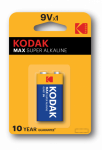 Элемент питания 6LR61 крона 9V алкалиновый бл.1шт. MAX Kodak (1/10/200)