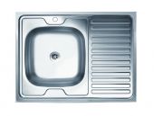 Накладная кухонная мойка 60х80см,глуб.13(левая чаша) нерж.сталь V-401 Владикс(1/15)
