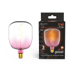 Лампа светодиод 5Вт 200Лм 1800К Е27 V140 pink-clear flexible LED Gauss Filament 1/6