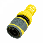 Коннектор для шланга, быстросъемный 1/2" с аквастопом, термопластичной резиной и защитой от перегибов Профи ЧЕТЫРЕ СЕЗОНА