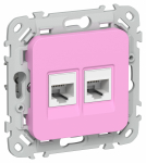 FLITE Роз. 2-я комп. RJ45 кат.6 UTP РК6-2-0-ФлПр пур IEK