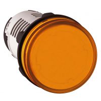 Лампа индикаторная в сборе 1 источник света оранжевая круглая линза, высокая 24В AC/DC d22.5мм СВЕТОДИОД. (LED) IP54 SE _
