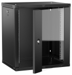 ITK LINEA W Шкаф 12U 600х450мм дверь стекло черный 2.0