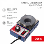 Паяльная ванна REXANT, модель R38F, 100 Вт, ø 38 мм, 200-480 °C, бессвинцовая