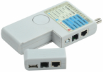 Тестер для витой пары 4в1 RJ45/RJ11/BNC/USB с элементом питания ITK (1/50)