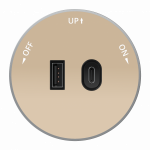 MULTITRACK Розетка 2хUSB (тип А+С) 18 Вт, 5 В/3 А ПЕСОЧНЫЙ