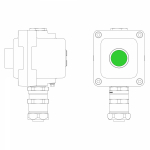 Взрывонепроницаемый пост управления из алюминия LCSD-01-B-MC-P1G(11)x1-PCMB-KAEPM3MHK-20