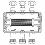 Взрывозащищенная клеммная коробка из алюминия TBE-A-14-(20xCBC.4)-3xKH2MHK(A)-3xKH2MHK(C)1Ex e IIC Т5 Gb / Ex tb IIIC T95°C Db IP66