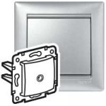 Розетка 1гн ТВ проходная с/у алюминий механизм Valena DIY Legrand