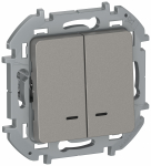 IEKINSPIRIA Выкл. 2кл. подсв сх5L 10АХ б/к 6736371 дымч. IEK