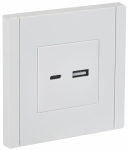 Розетка 2гн USB+USB A+C с/у белый 3,1А FP250 FORTE&PIANO IEK (1/10/100)