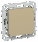 FLITE Выключ. 1-кл. кноп. прох. 10А ВС61-2-0-ФлХ хак. IEK