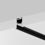 Алюминиевый профиль встраиваемый скрытого монтажа 22x22 (Черный, 2 м), ALM-2222-B-2M