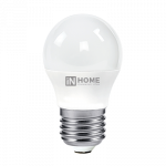 Лампа светодиод 4Вт шар Е27 6500К 380Лм матовая VC IN HOME (10/100)