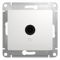 Розетка 1гн ТВ проходная с/у белый механизм Glossa Systeme Electric  (1/10)