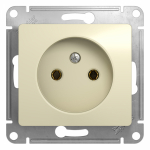 Розетка 1гн без З/К с/у крем механизм 16А Glossa Systeme Electric  (1/20)