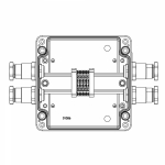 Взрывозащищенная клеммная коробка из алюминия TBE-A-17-(4xCBC.2)-2xKH2MHK(B)-2xKH2MHK(D)1Ex e IIC Т5 Gb / Ex tb IIIC T95°C Db IP66