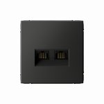 ARTGALLERY РОЗЕТКА двойная компьютерная RJ45+RJ45, кат. 5е, механизм, БАЗАЛЬТ