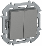 Выключатель 2кл сх5 10АХ б/к 6736221 алюм. INSPIRIA IEK