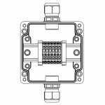 Взрывозащищенная клеммная коробка из полиэстера TBE-P-03-(6xCBC.4)-1xPACMP(A)-1xPACMP(C)1Ex e IIC Т5 Gb / Ex tb IIIC T95°C Db IP66