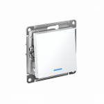 Выключатель 1кл прох с подсв с/у белый механизм быстрозажим AtlasDesign Systeme Electric  (1/20)