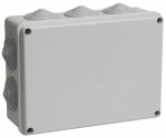 Коробка разветвительная о/у КМ41244 сер 190х140х70 на винтах 10 вводов IP55 IEK (1/20)
