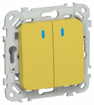 FLITE Выключ. 2-кл. с инд. 10А ВС12-1-1-ФлЖК ж/к IEK