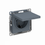 Розетка 1гн с З/К с крыш. шторки с/у грифель механизм 16А AtlasDesign Systeme Electric  (1/10)