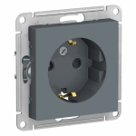Розетка 1гн с З/К шторки с/у грифель механизм 16А AtlasDesign Systeme Electric  (1/20)
