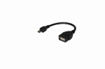 USB кабель microUSB черный OTG шнур 0,15м REXANT (1/10/500)