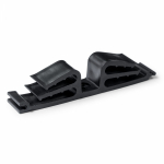 Держатель круглого кабеля двусторонний на 12 мест черный (25шт/уп) Промрукав