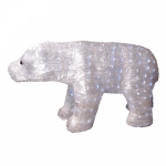 Акриловая светодиодная фигура "Полярный медведь" 112x58 см, 400 светодиодов, понижающий трансформатор в комплекте