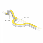 Лента герметичная MOONLIGHT-3D-A168-15x15mm 24V Day4500 (7.2 W/m, IP67, 2835, 0,5m, wire x1) (Arlight, Образец)