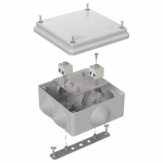 Коробка огнестойкая для о/п 40-0300-FR2.5-4 Е15-Е120 RAL7035 100х100х50 (14 шт/кор) Промрукав