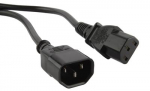 Hyperline PWC-IEC13-IEC14-3.0-BK Кабель питания монитор-компьютер IEC 320 C13 - IEC 320 C14 (3x1.0), 10A, прямая вилка, 3м, цвет черный