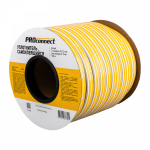 Уплотнитель самоклеящийся, белый, D-профиль 9x7,5мм, для зазоров 3-5мм, буxта 100м PROconnect