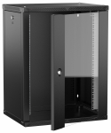 ITK LINEA W Шкаф 15U 600х450мм дверь стекло черный 2.0