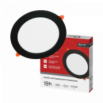 Панель светодиод круглая RLP-VC 18Вт 4000К 1440Лм 185мм черная IP40 1840BL IN HOME (1/30)