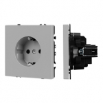 ARL NOBE Розетка зк со шторками софт-тач никель SCT-MEU-SFPL-IS (250V, 16A) (Arlight, -)