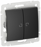 IEKVALENA Перекл. 2кл подсв 6/2L 10АХ б/к 6945101 чер. м IEK